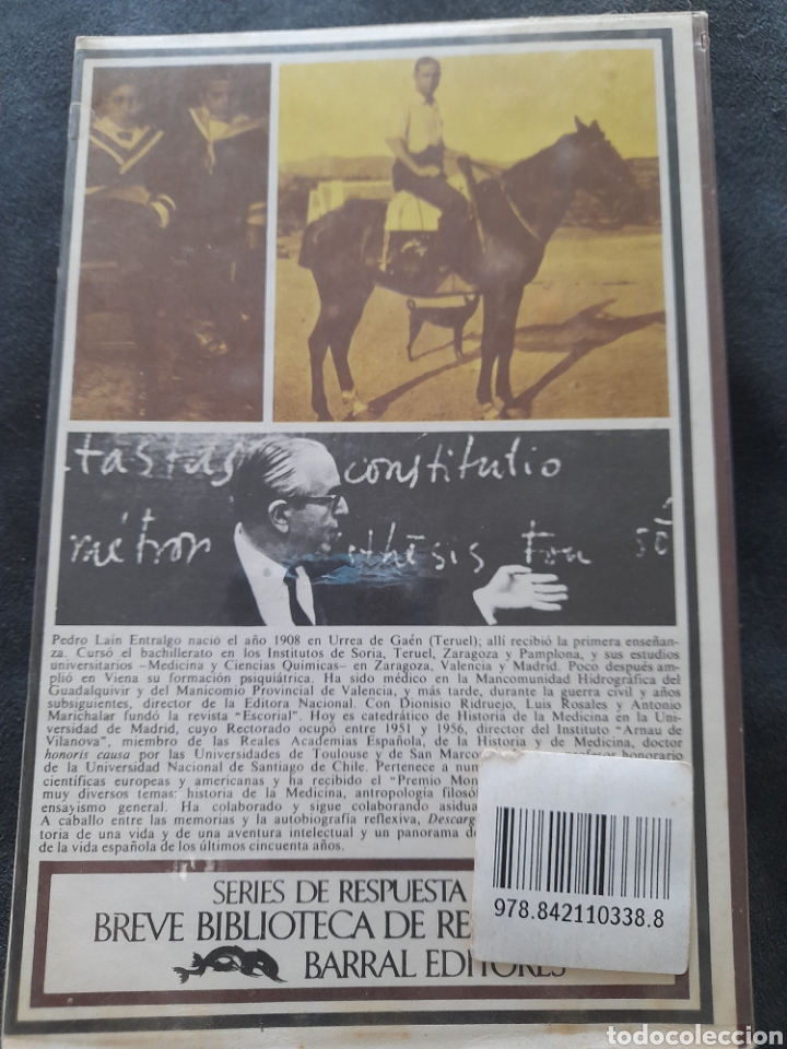 Libros: Descargo de conciencia. Pedro Lain Entralgo - Foto 2
