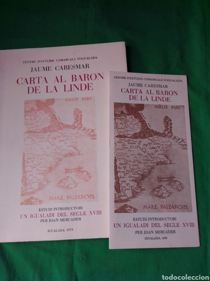 Libros: CARTA AL BARON DE LA LINDE- JAUME CARESMAR - Foto 1