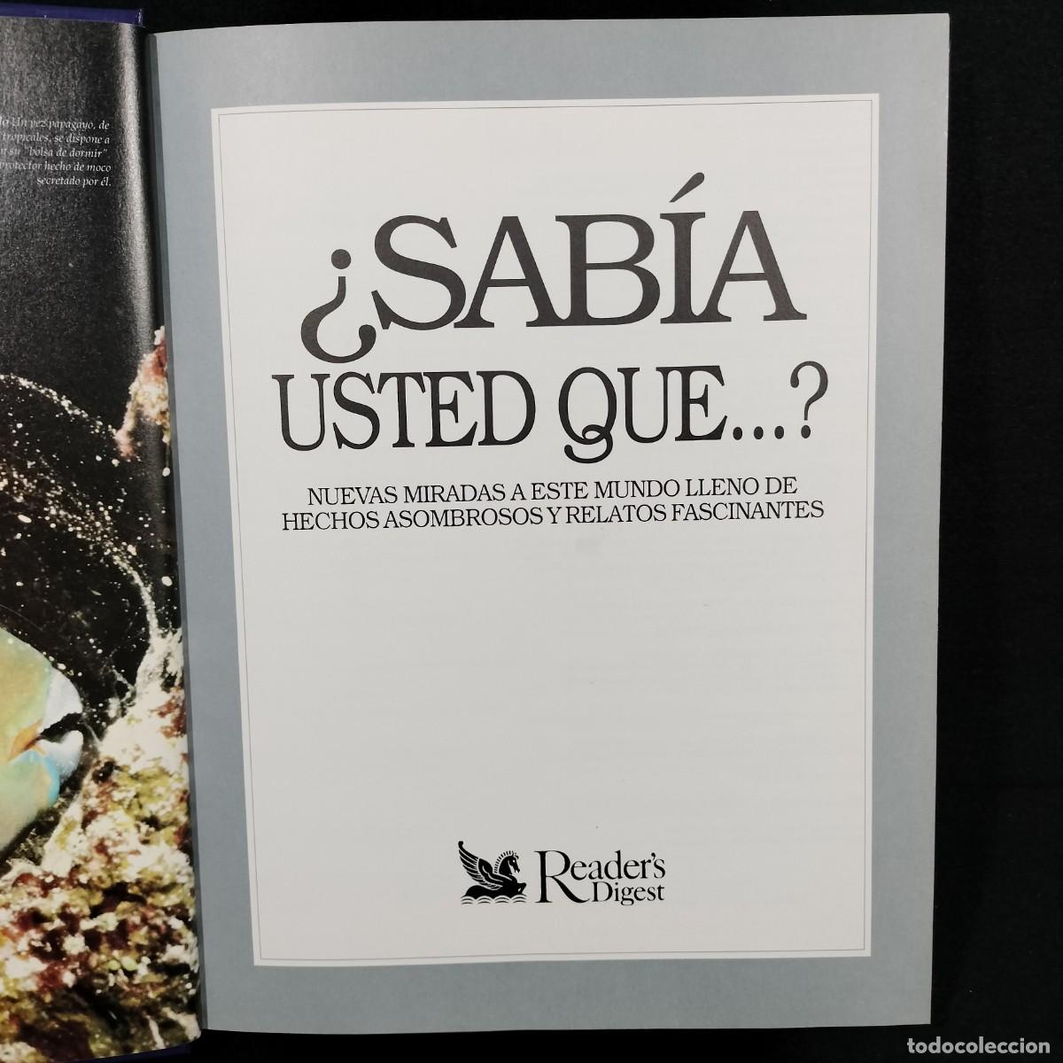 Libros: &iquest;SABIA USTED QUE...? - READERS DIGEST - 1993 / 27.365 - Foto 5