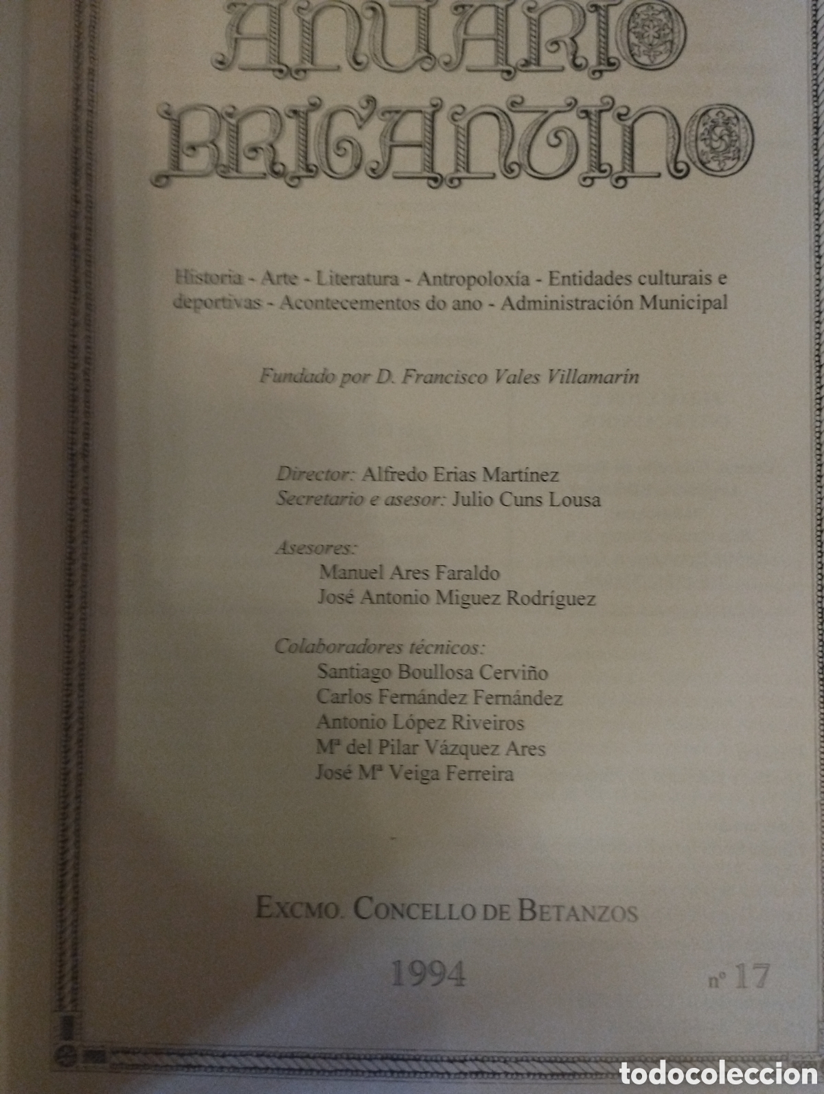 Libros: Anuario brigantino 1994 n&uacute;mero 17 - Foto 2