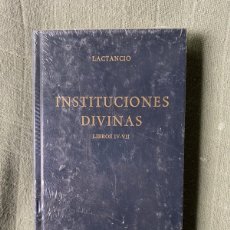 Libros: SELLADO LACTANCIO SOBRE LAS INSTITUCIONES DIVINAS IV - VII
