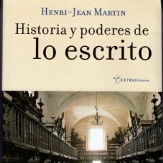 Libros: HISTORIA Y PODERES DE LO ESCRITO. HENRI-JEAN MARTIN. EDICIONES TREA
