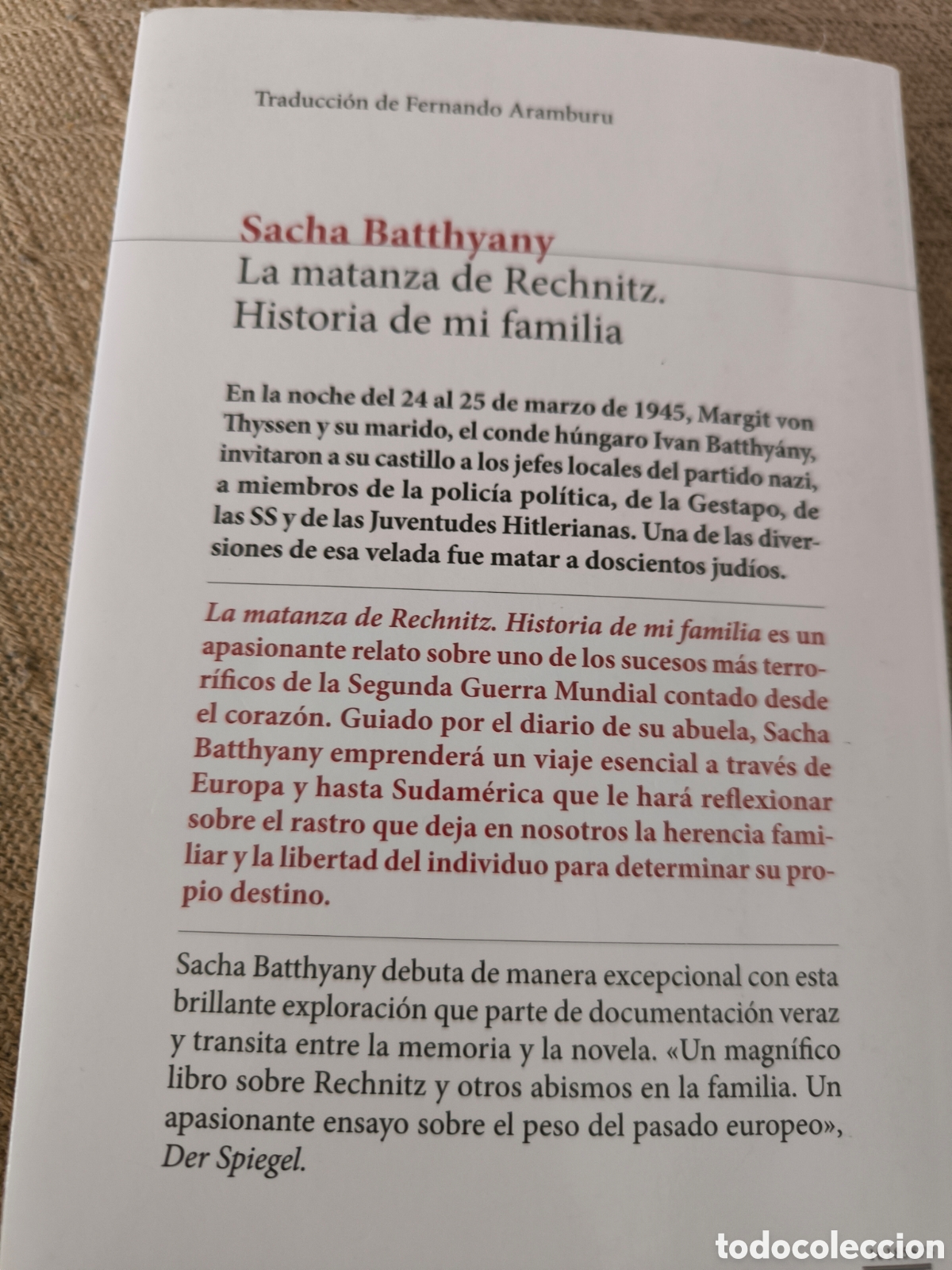 Libros: LA MATANZA DE RECHNITZ - Foto 2
