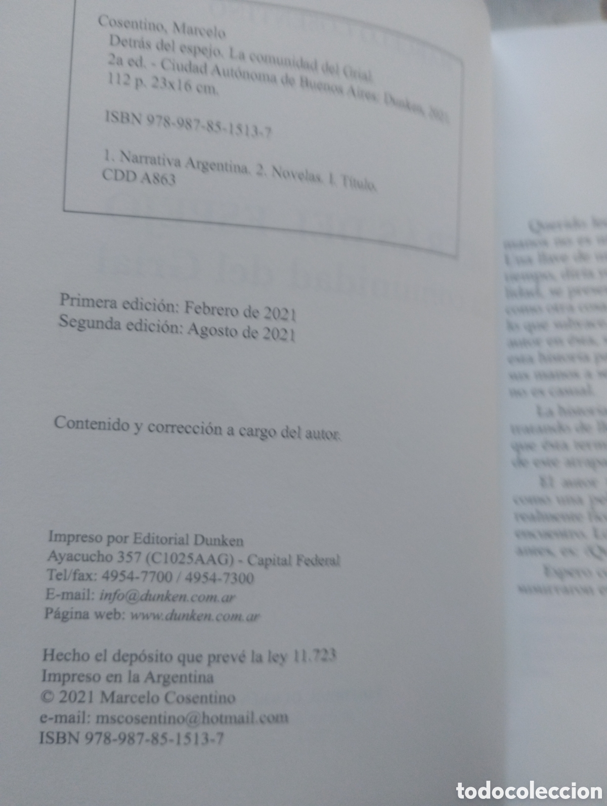 Libros: DETR&Aacute;S DEL ESPEJO, LA COMUNIDAD DEL GRIAL. - Foto 5