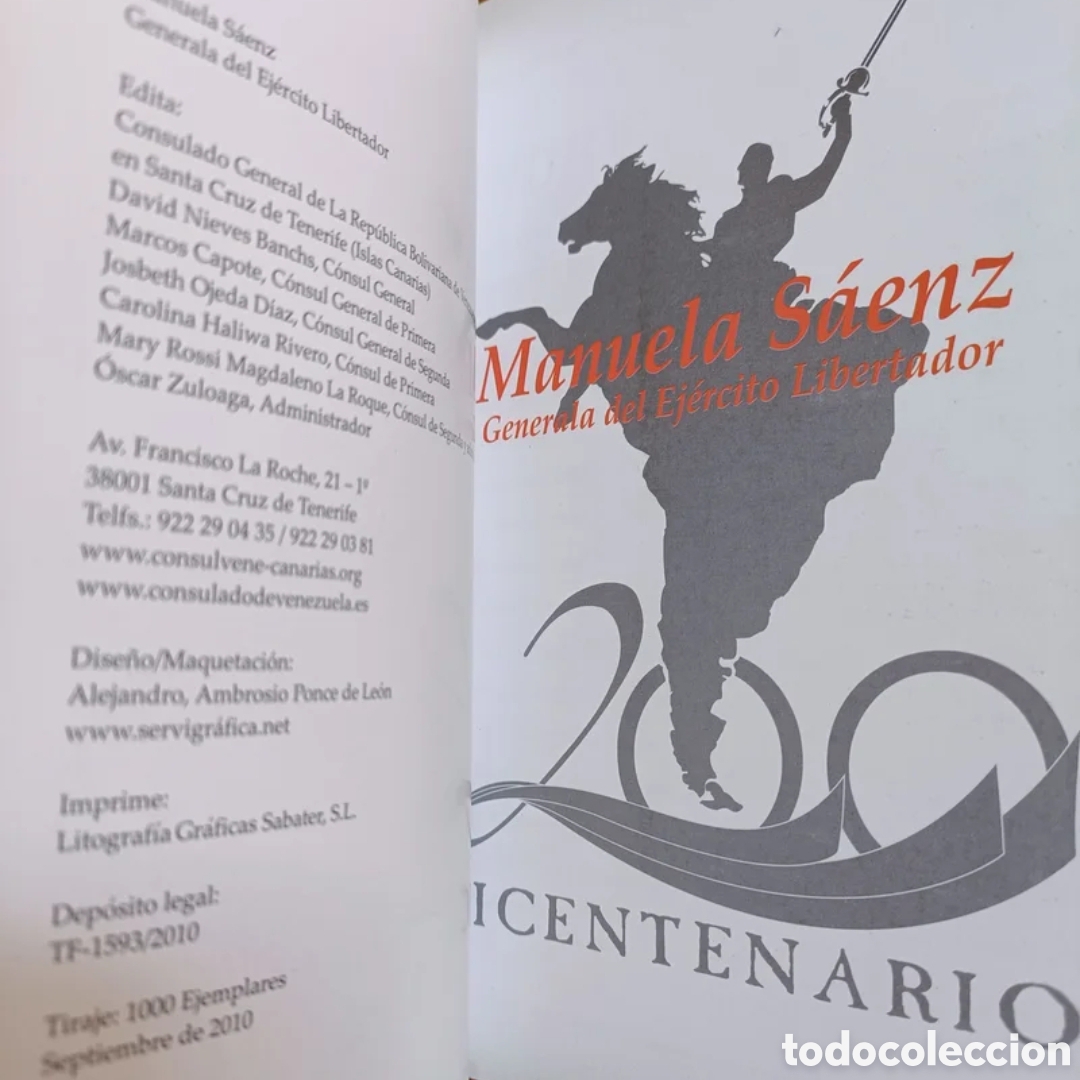 Libros: Manuela S&aacute;enz, Generala del Ej&eacute;rcito Libertador - Foto 2