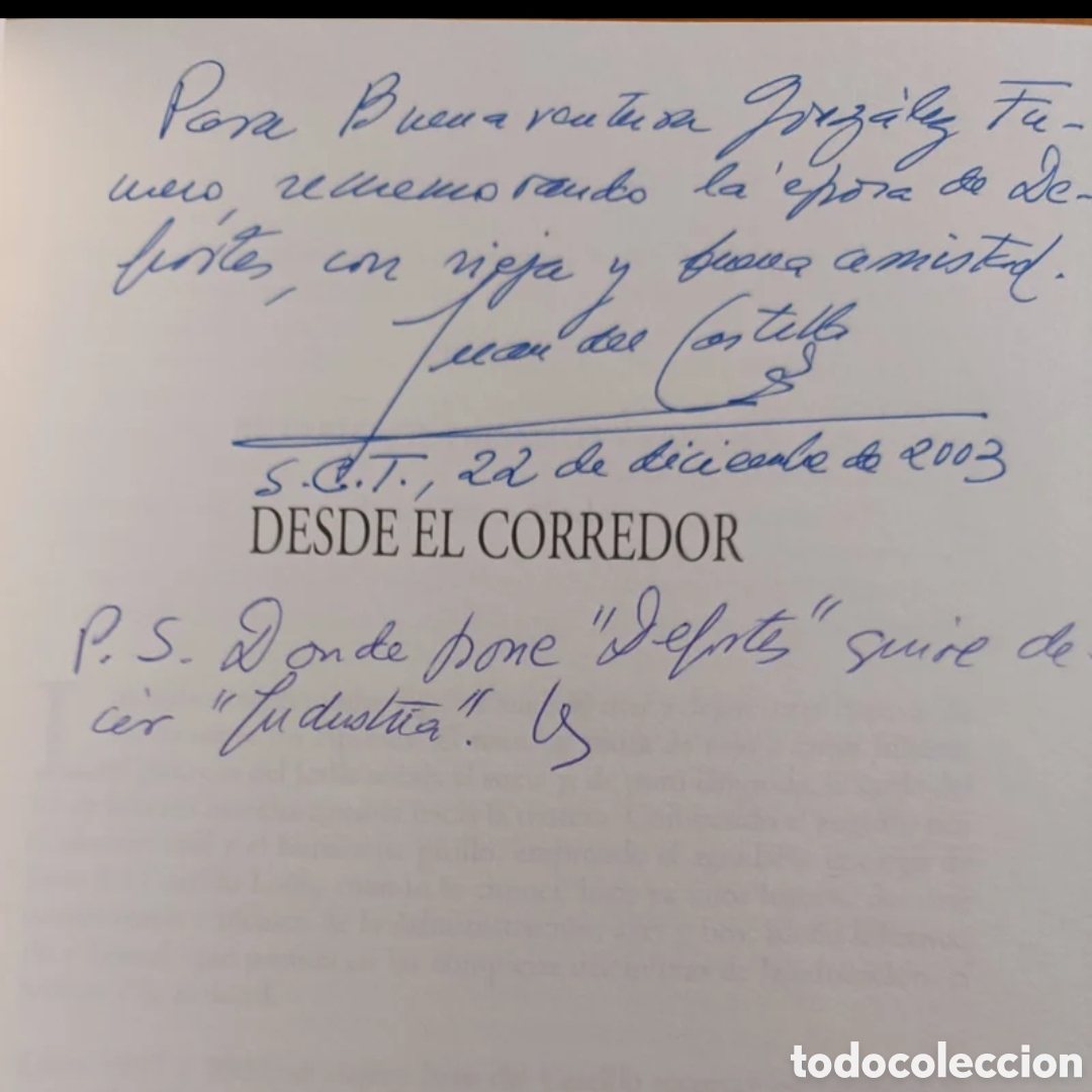 Libros: Desde el corredor. Juan del Castillo - Foto 2