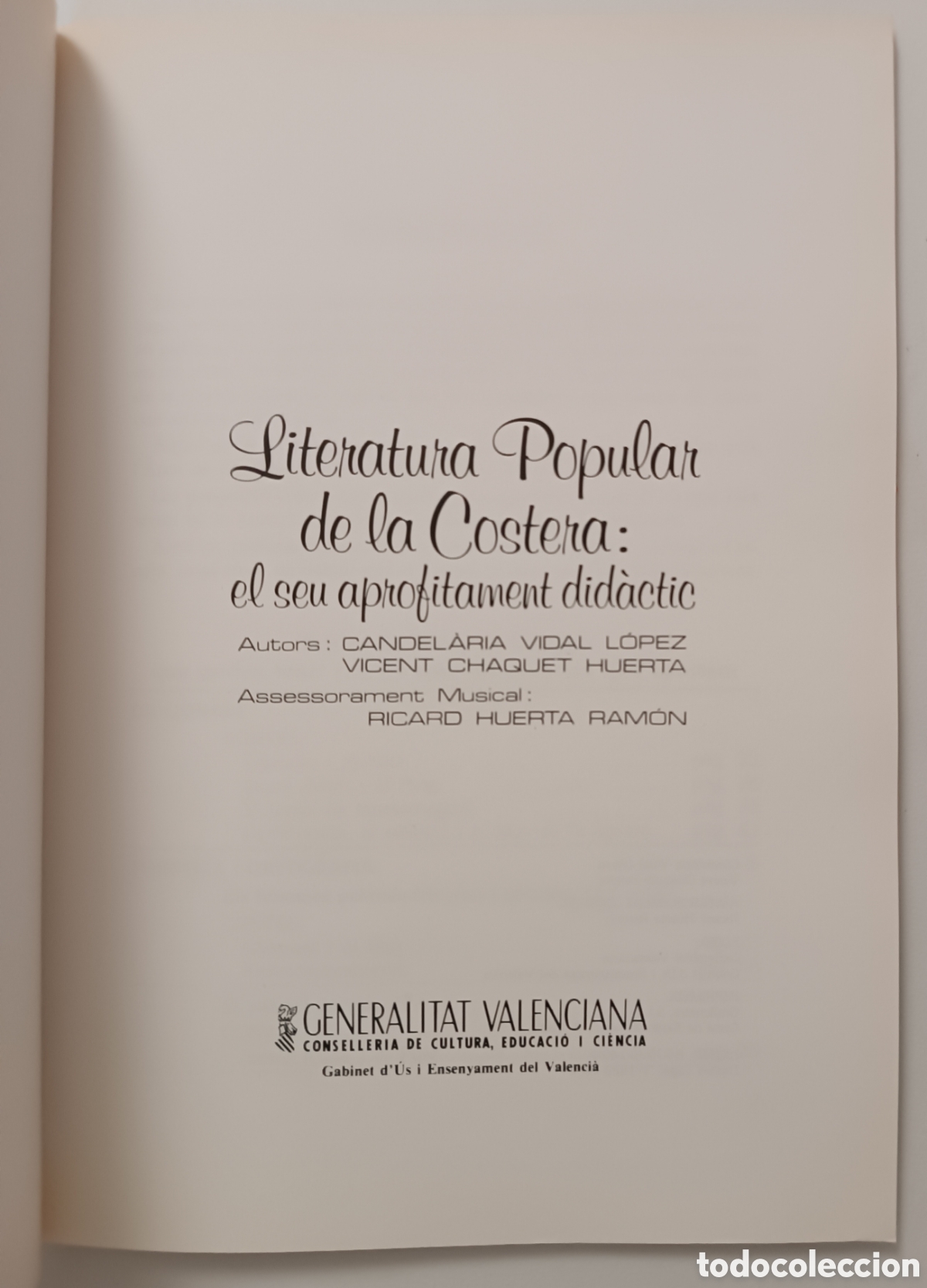 Libros: LITERATURA POPULAR de la Costera. - Foto 3