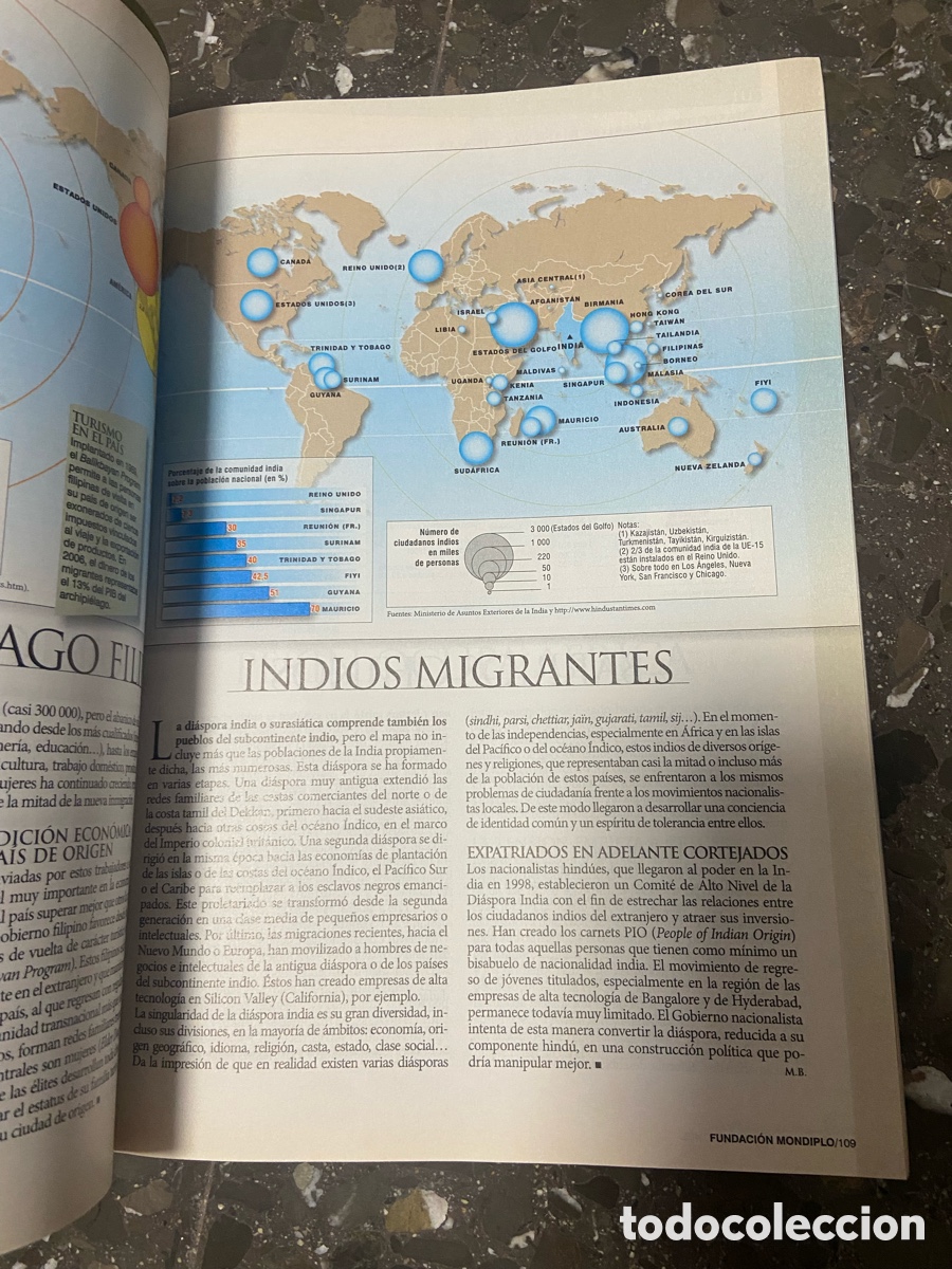 Libros: Atlas de las Migraciones de Le Monde La Vie. - Foto 2