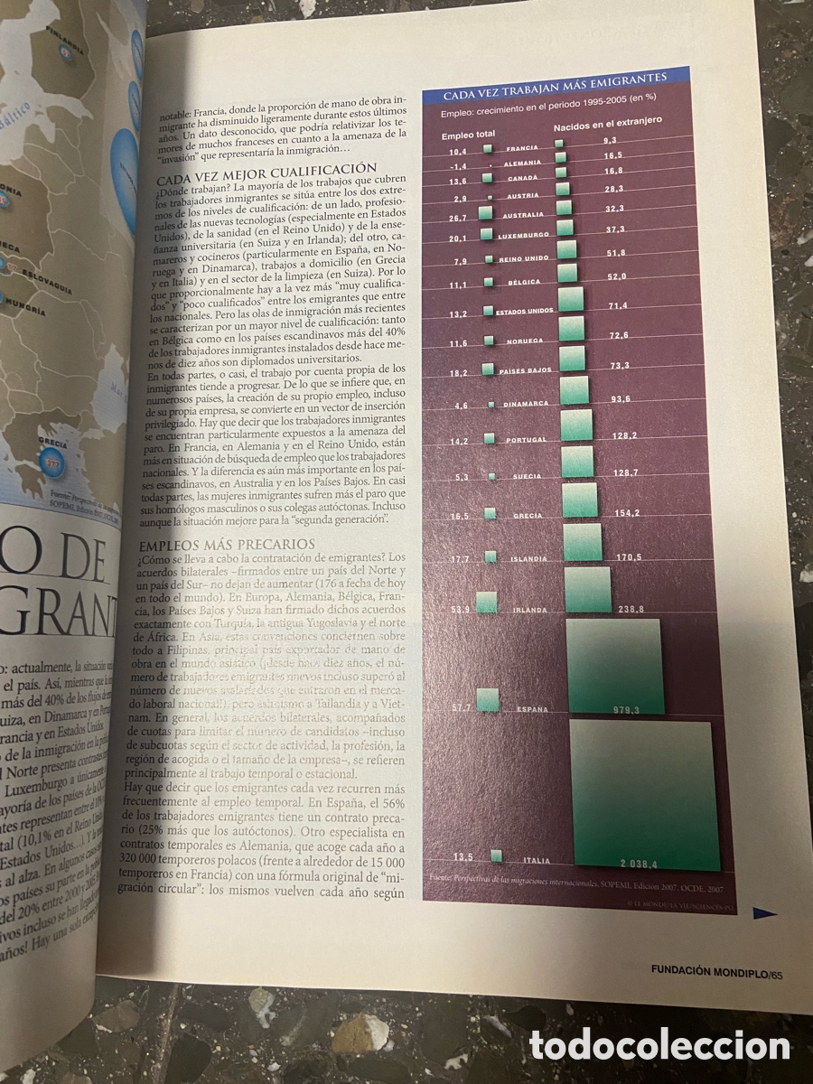 Libros: Atlas de las Migraciones de Le Monde La Vie. - Foto 3