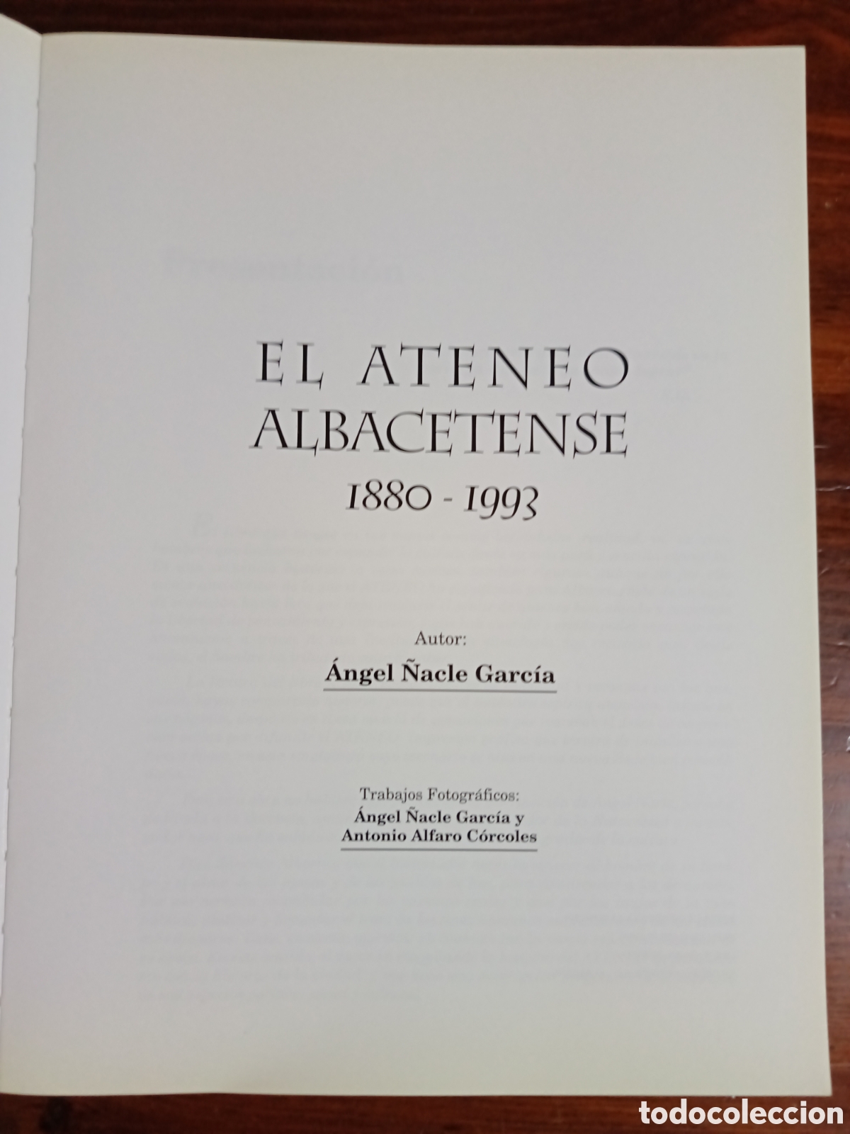 Libros: EL ATENEO ALBACETENSE 1880 - 1993 - Foto 2