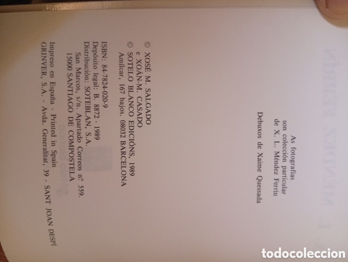 Libros: X. L. M&eacute;ndez Ferrin ( ano 1989 ) - Foto 3