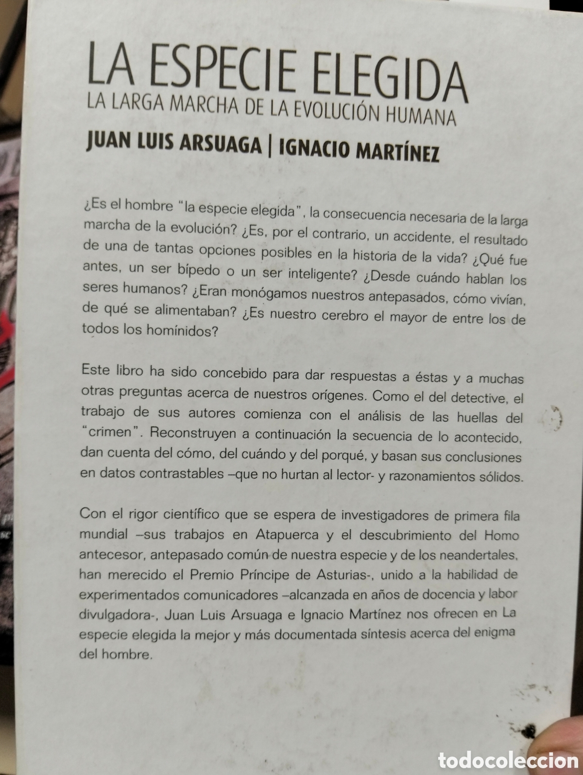 Libros: La especie elegida /juan luiz asuaga - Foto 2