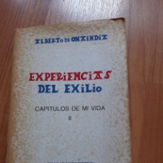 Libros: EXPERIENCIAS DEL EXILIO ALBERT DE ONAINDIA EKIN BUENOS AIRES 1974 TOMÓ 2 II. Lote 402171734