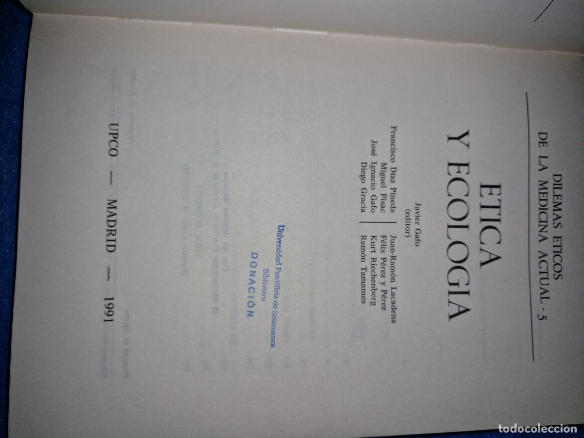 Libros: ETICA Y ECOLOGIA, JAVIER GAFO - Foto 2