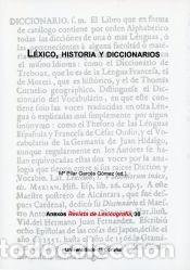 Libros: L&eacute;xico, historia y diccionarios - VV.AA.