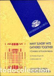Libros: Many Sundry Wits gathered together. I Congreso de Filolog&iacute;a Inglesa, vol. II - &nbsp;