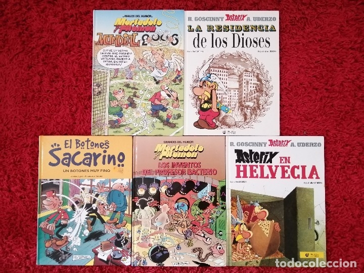 Libros: Cinco c&oacute;mics con Ast&eacute;rix y Mortadelo y Filemon - Foto 1
