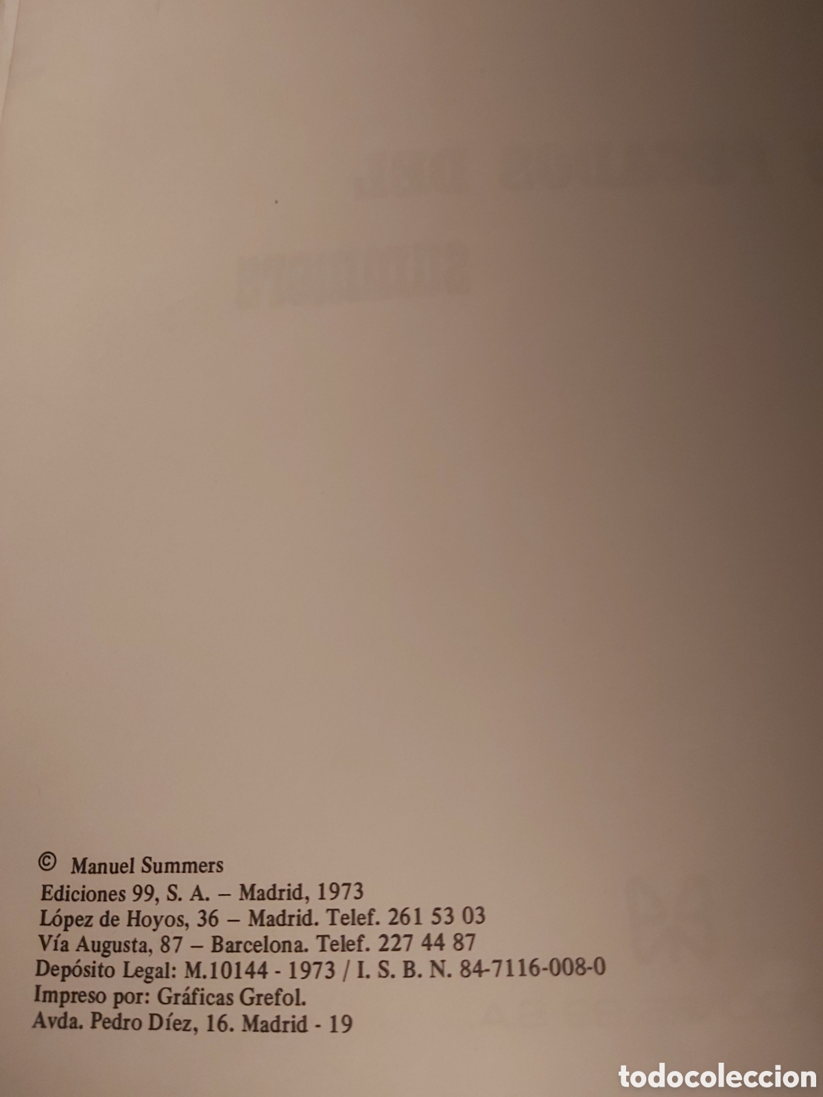Libros: QUELA LIBRO. LOS PECADOS DEL SUMMERS SUMMERS 1973 EDICIONES 99 - Foto 4