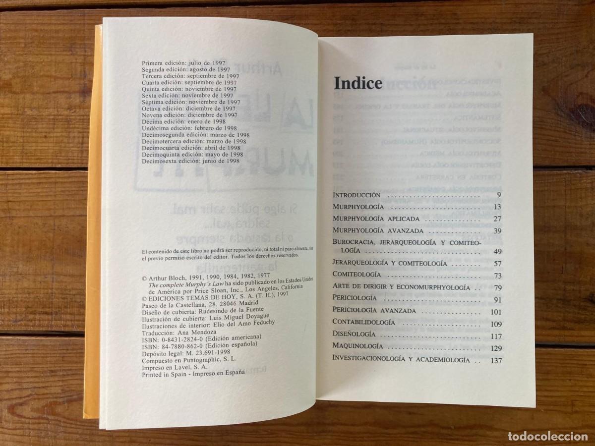 Libros: LA LEY DEL MURPHY / LA LEY DE MURPHY DEL 2002 - ARTHUR BLOCH - Foto 7