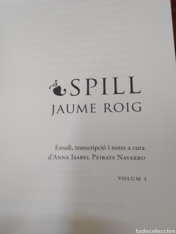Libros: SPILL-JAUME ROIG-2 TOMOS-CLÁSICOS VALENCIANS-2010 - Foto 3 - 286485063