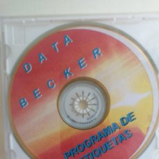 Libros: DATA BECKER PROGRAMA DE ETIQUETAS CD