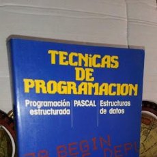 Libros: TECNICAS DE PROGRAMACIÓN PASCAL - F.ALONSO AMO - A. MORALES LOZANO - PARANINFO 1988. Lote 335311658