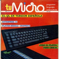 Libri: REVISTA TU MICRO Nº 12 PIRATERIA COMMODORE 64 SPECTRUM MSX ORIC AMSTRAD 1985