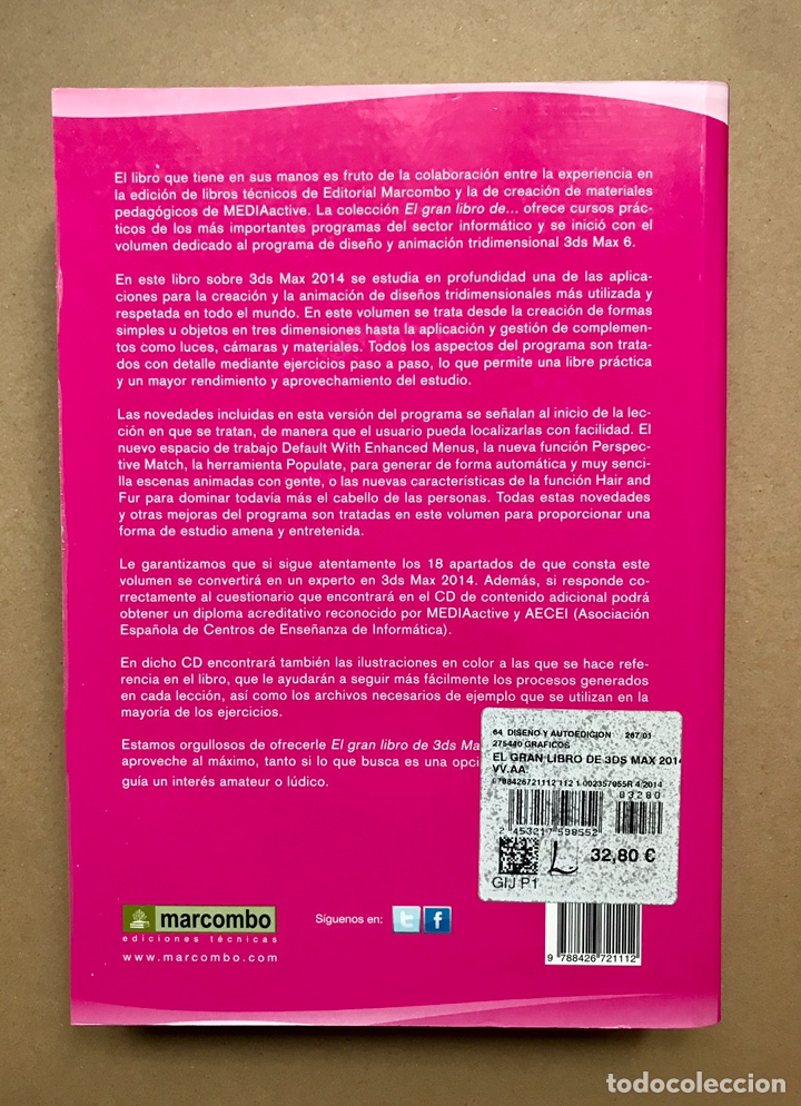 Libros: El gran libro de 3DS Max 2014 (incluye CD) - MediaActive - Marcombo - Foto 2