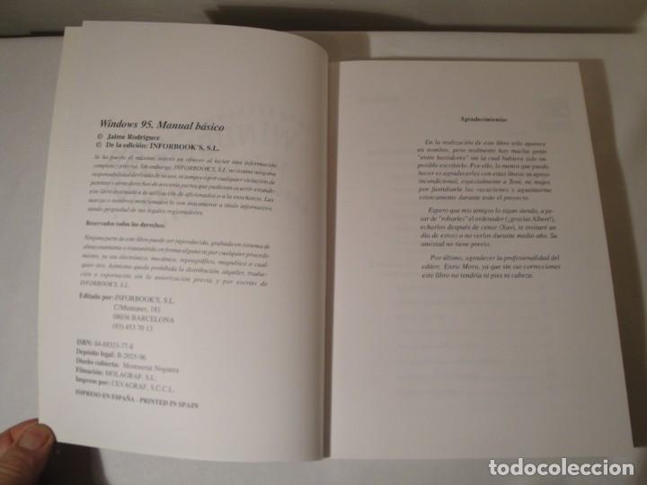 Libros: WINDOWS 95. Manual Básico. Autor: Jaime Rodríguez. Año 1996. Nuevo. - Foto 2 - 232691190
