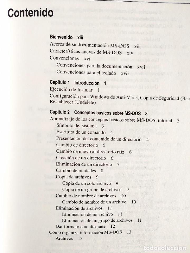 Libros: 1994 - MANUAL MS-DOS OFICIAL - CON N&Uacute;MERO DE LICENCIA ORIGINAL - Foto 2