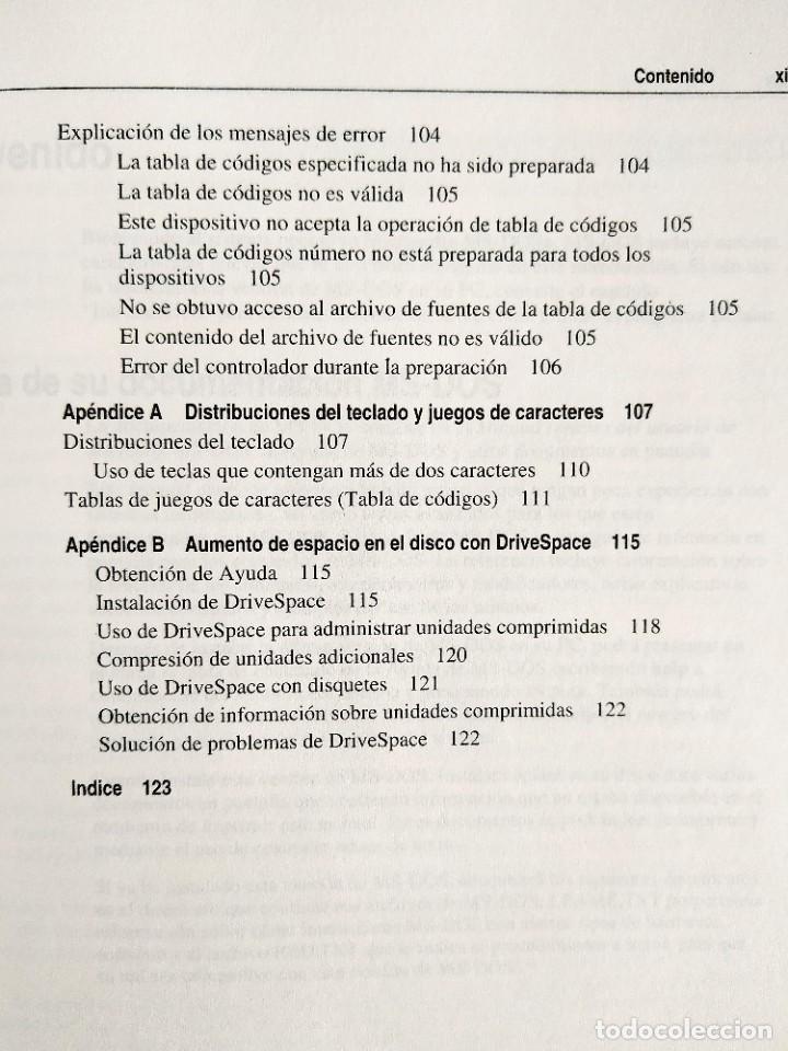 Libros: 1994 - MANUAL MS-DOS OFICIAL - CON N&Uacute;MERO DE LICENCIA ORIGINAL - Foto 6