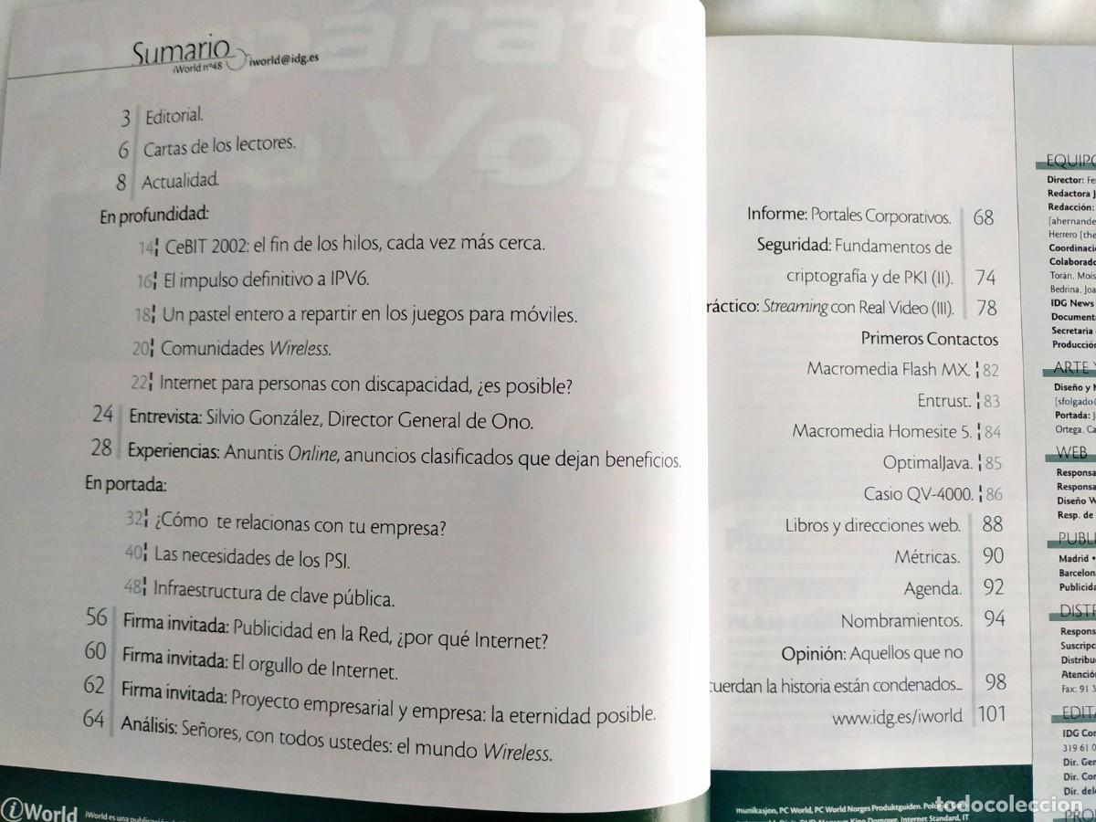 Libros: REVISTA IWORLD, N&Uacute;M. 48, ABRIL 2002 - VER &Iacute;NDICE - Foto 2