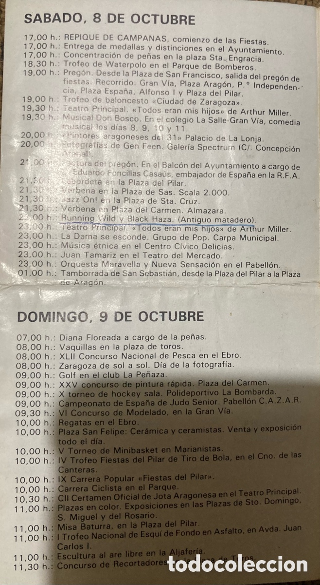 Libros: Programa fiestas pilar 1988 Zaragoza - Foto 2