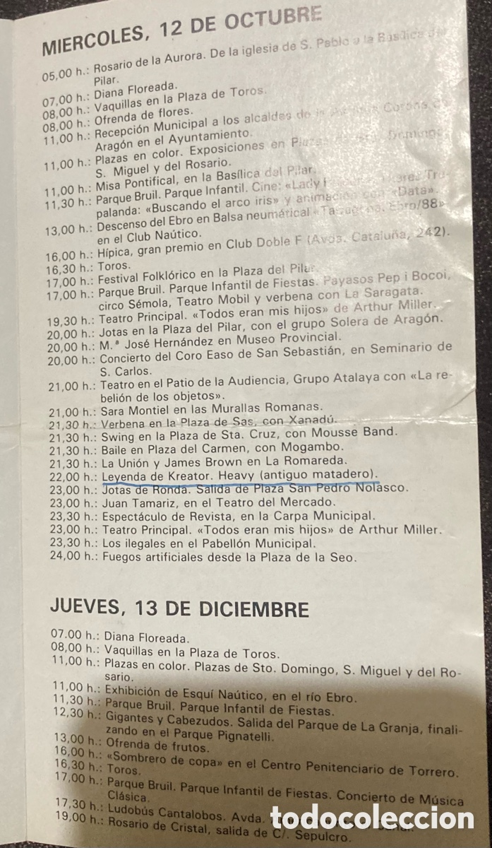 Libros: Programa fiestas pilar 1988 Zaragoza - Foto 4
