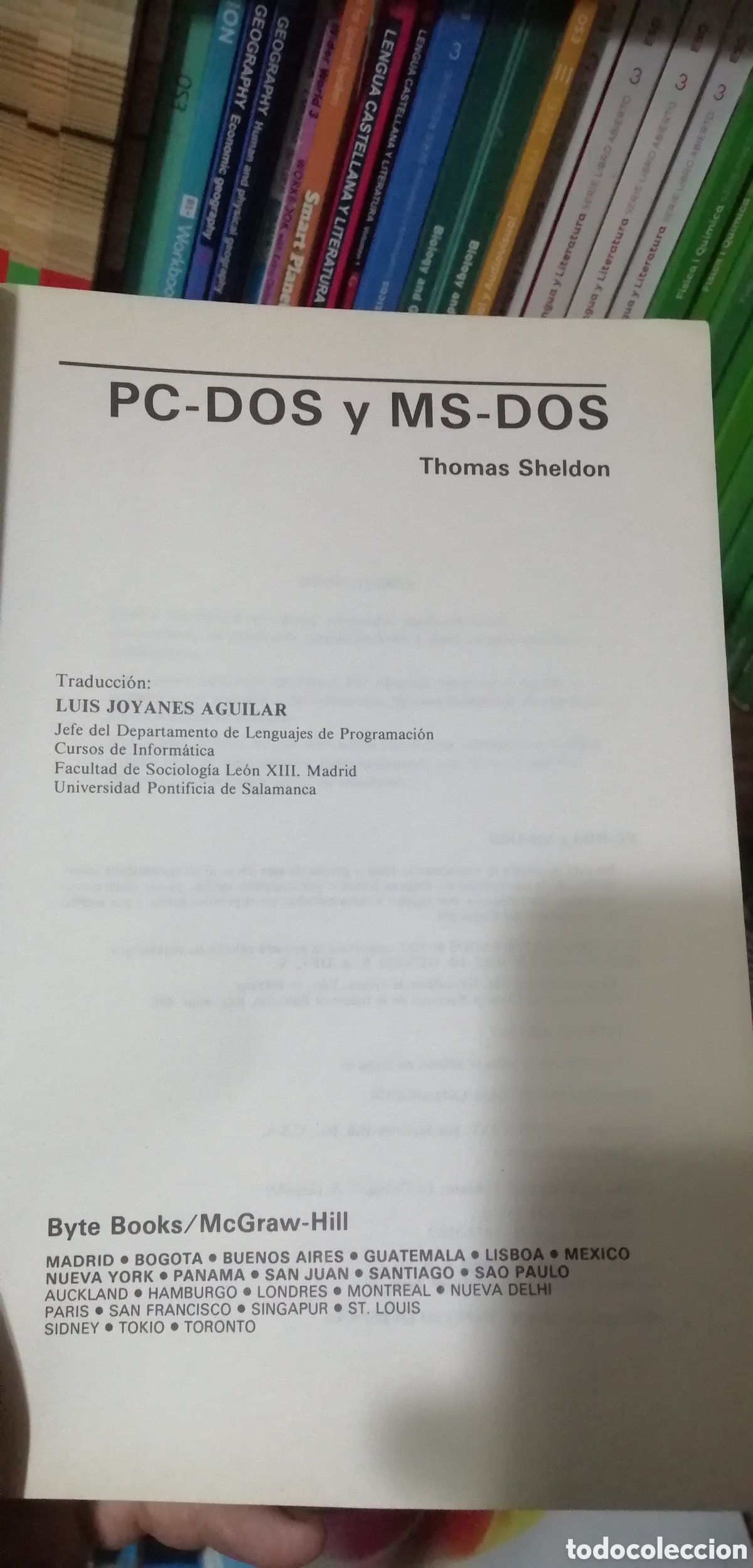 Libros: PC DOS y MS DOS Thomas Sheldon McGraw Hill - Foto 4