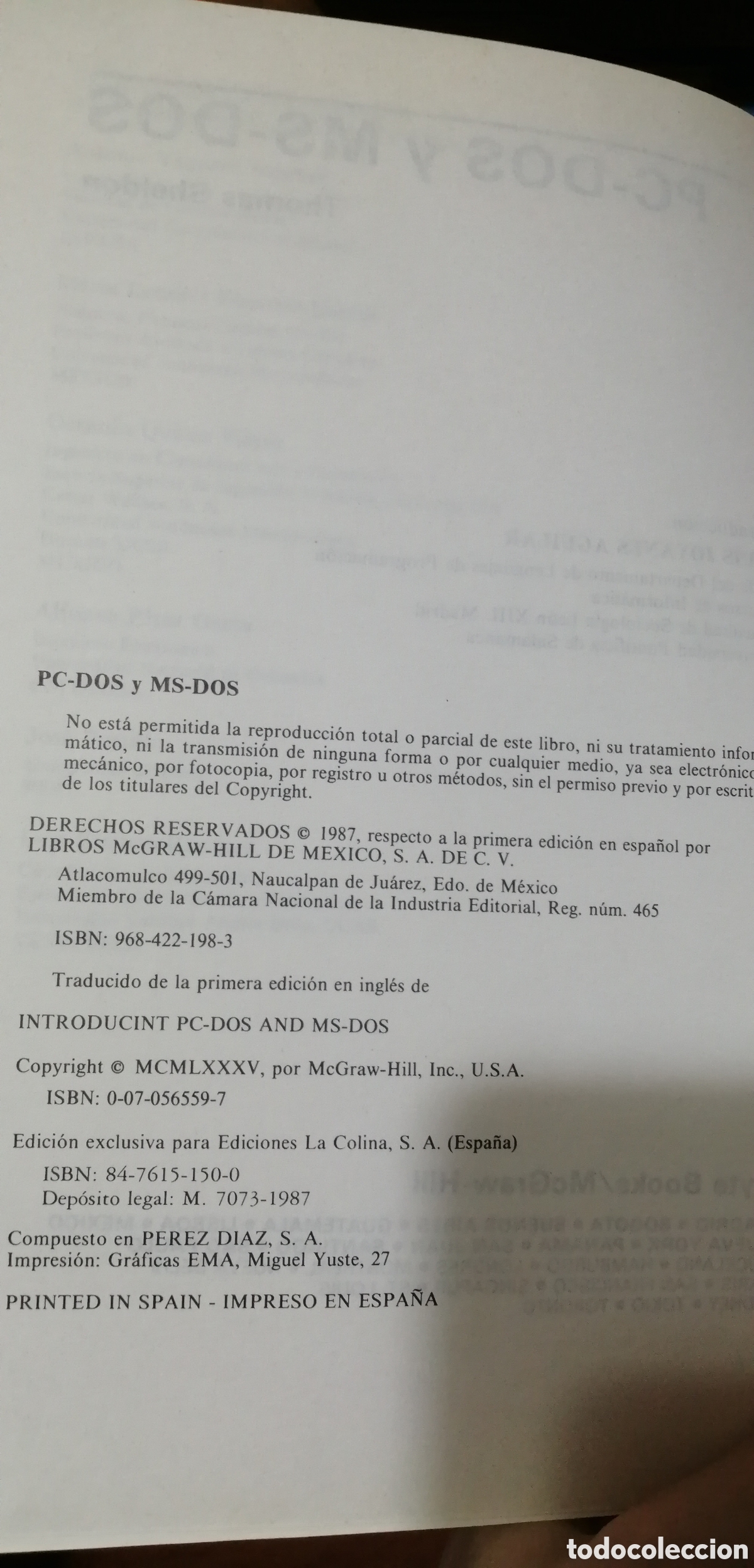 Libros: PC DOS y MS DOS Thomas Sheldon McGraw Hill - Foto 5