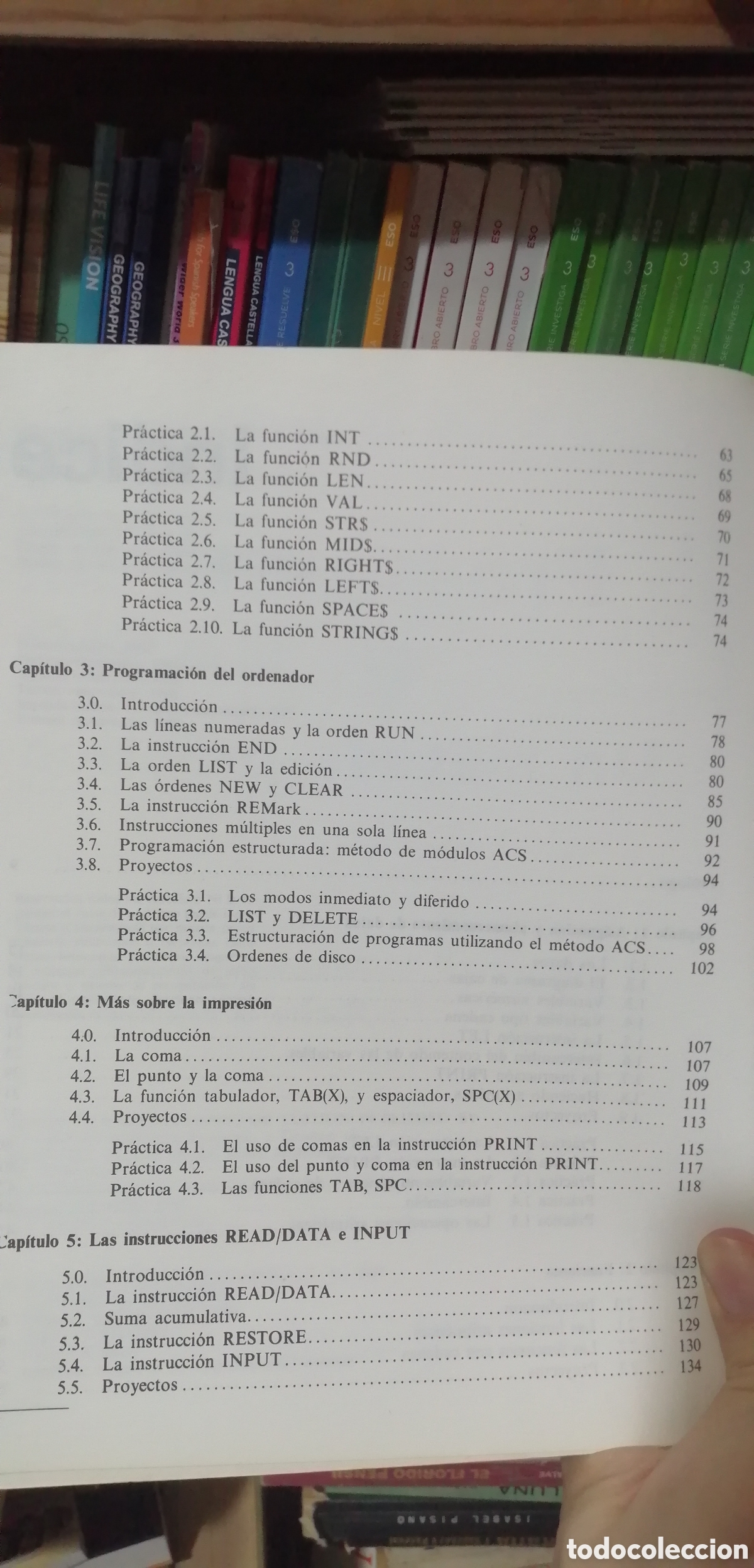 Libros: Programaci&oacute;n en Basic Un m&eacute;todo pr&aacute;ctico Incluye tarjetas de referencia Anaya Multimedia 1987 - Foto 12