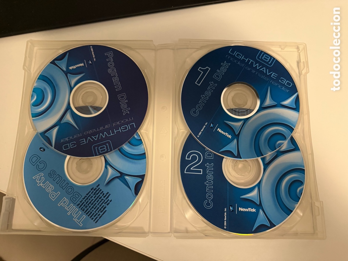 Libros: Software NewTek LightWave 3D Version 8 (Caja y 4 Discos Originales) - Colecci&oacute;n / Retro - Foto 3