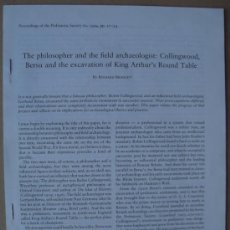 Libros: THE PHILOSOPHER AND THE FIELD ARCHAEOLOGIST: COLLINGWOOD, BERSU AND THJE EXCAVATION...