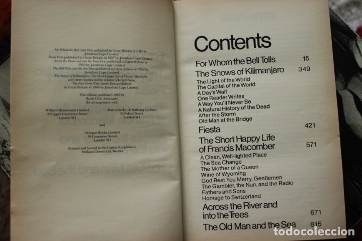 Libros: E. Hemmingway. Guild publishing London. 1986. - Foto 3