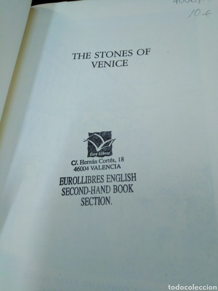 Libros: THE STONES OF VENICE BY JOHN RUSKIN-EDITA A DA CAPO-EN INGLES- - Foto 4 - 237875670
