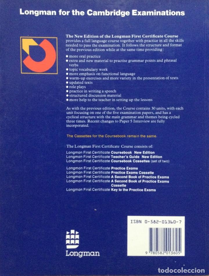 Libros: LONGMAN FIRST ERTIFICATE COURSEBOOK. Nuevo - Foto 2