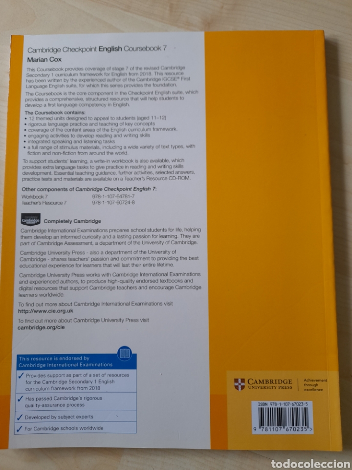 Libros: Cambridge checkpoint English 7 coursebook - Foto 2