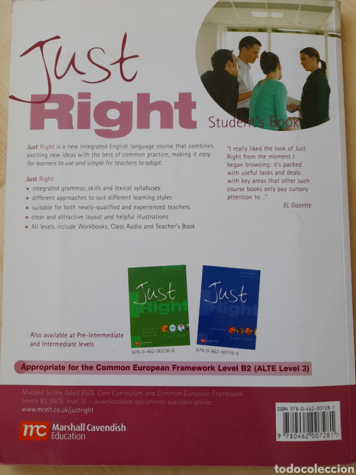 Libros: Just Right Upper Intermediate. Students book - Foto 2