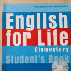 Libros: ENGLISH FOR LIFE. ELEMENTARY. STUDENT'S BOOK. Lote 362817620