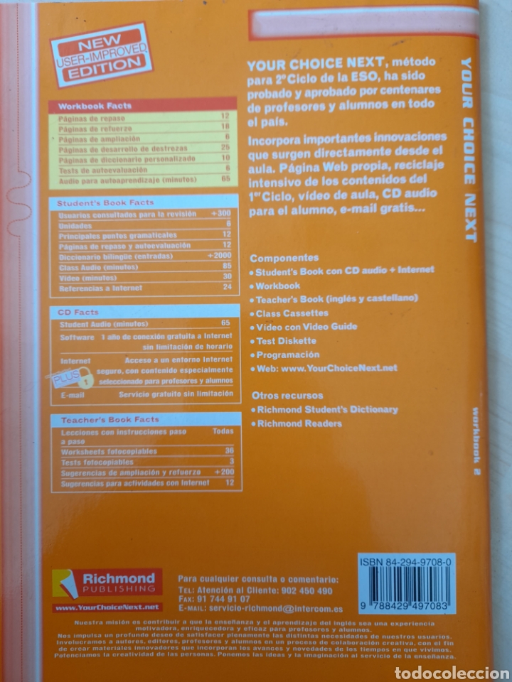 Libros: Your choice next 2 workbook. - Foto 2