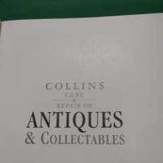 Libros: CARE&REPAIR OF ANTIQUES & COLLECTABLES AÑO 1998. Lote 371587546