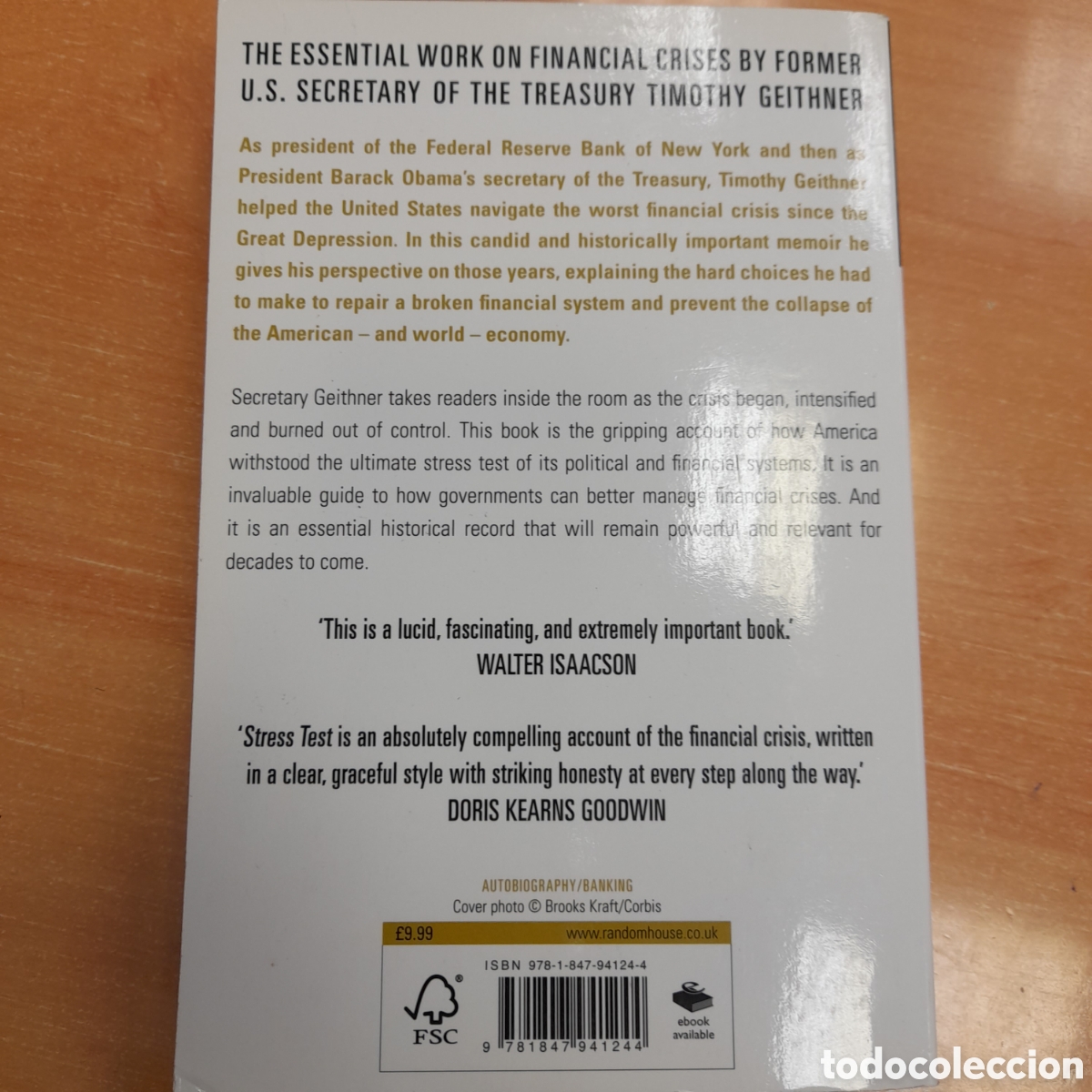 Libros: Stress test. Timothy F. Geithner - Foto 2