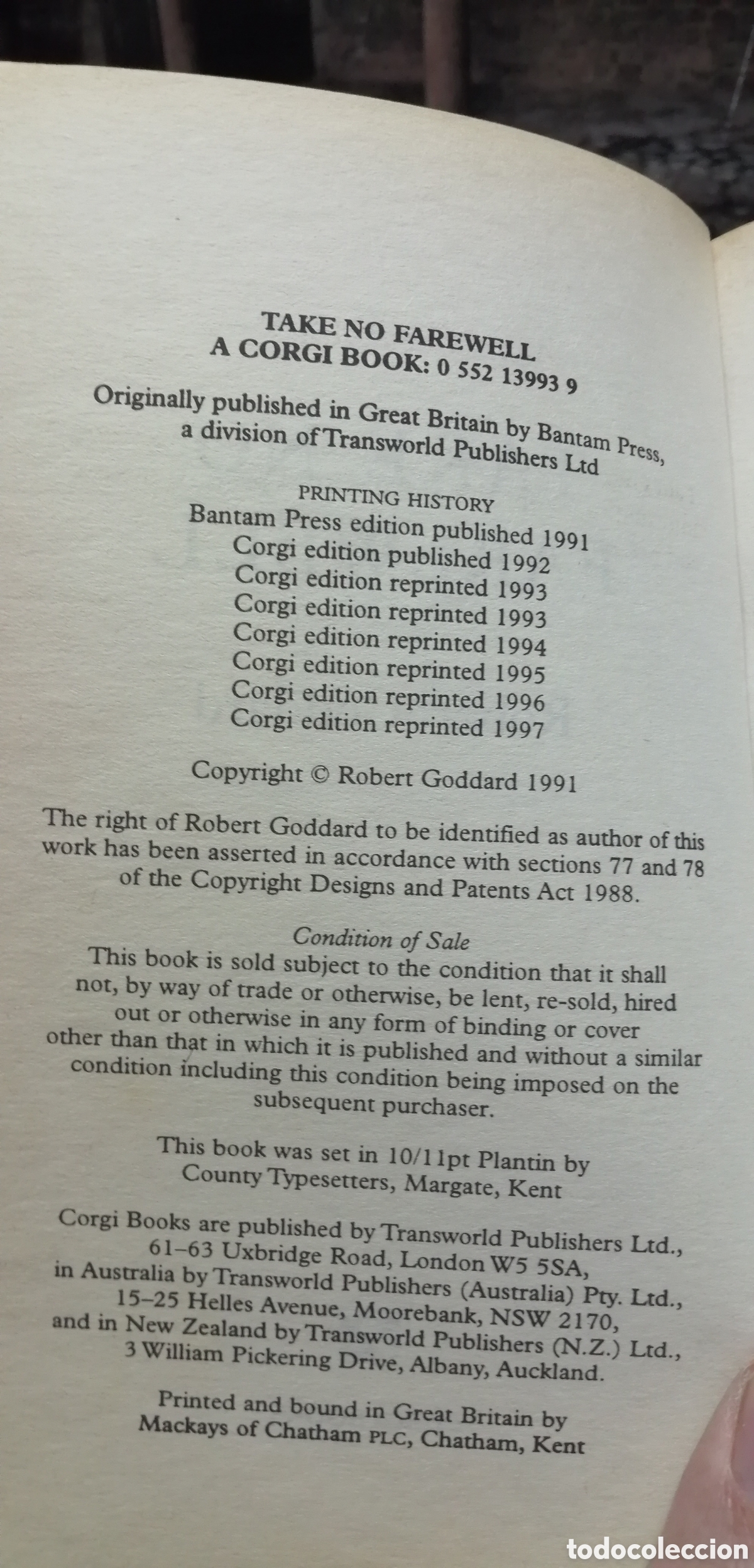 Libros: Take no Farewell Robert Goddard English book - Foto 7