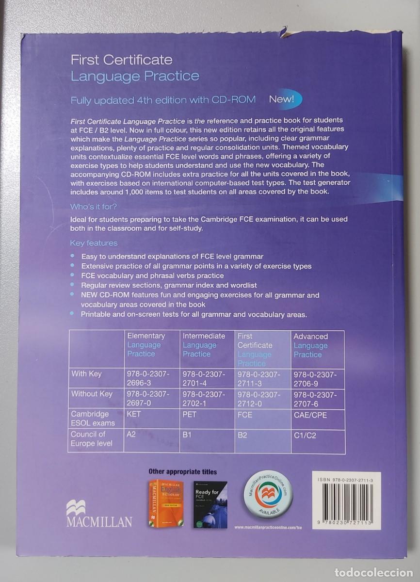 Libros: First Certificate Language Practice 4th ed. +Cd-Rom - Foto 2